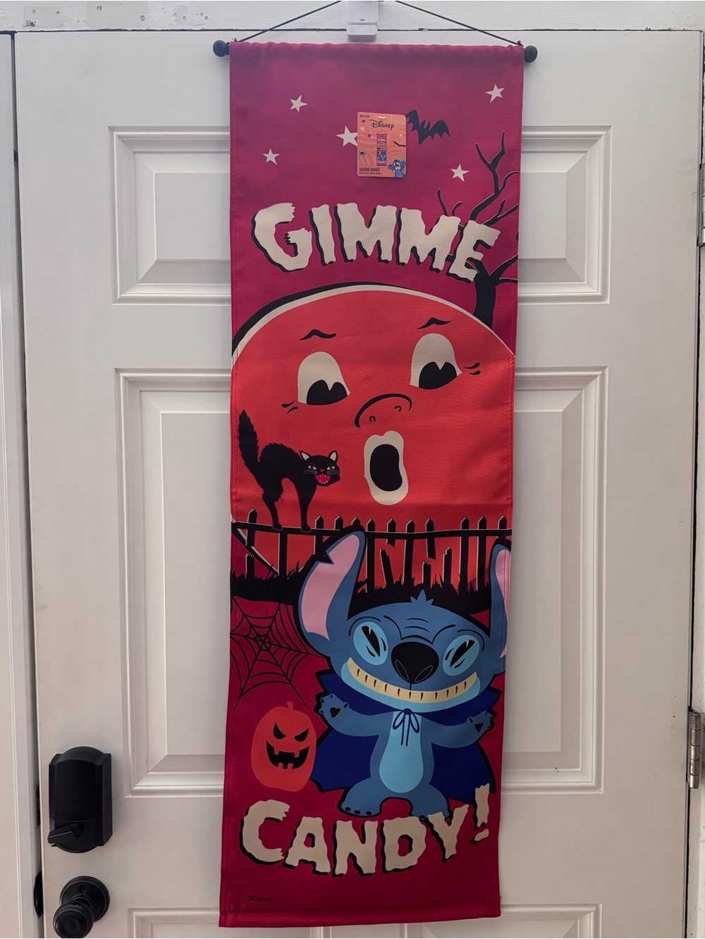 Disney Haunted Gimme Candy Hanging Banner Stitch 15” x 47.5” Halloween